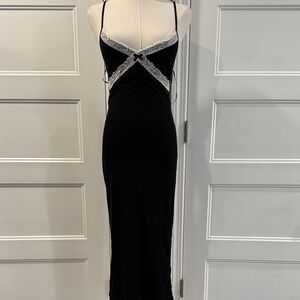 Fashion Nova Black and White Lace Dress